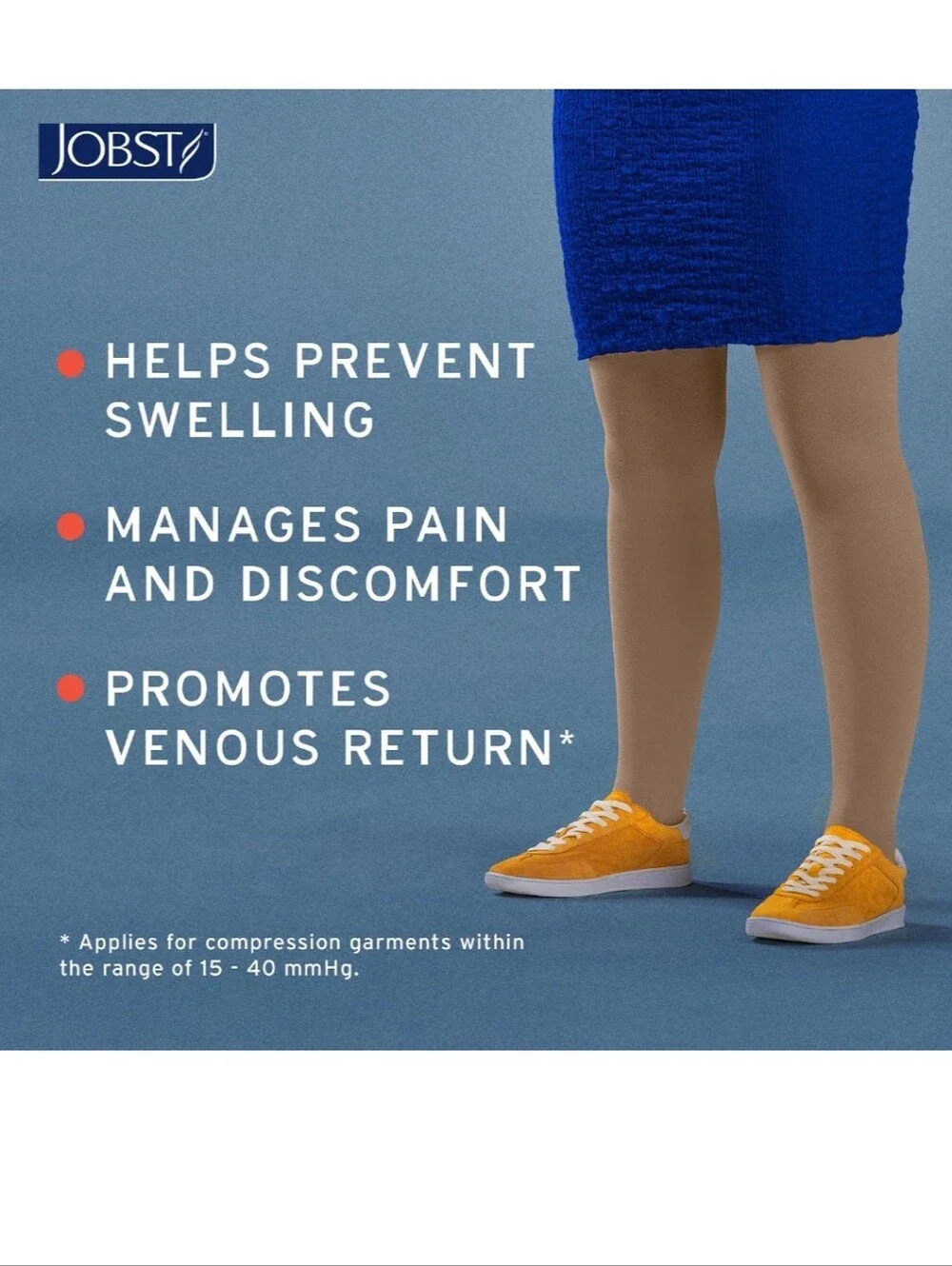 NWT JOBST Relief Thigh High 15-20 mmHg Compression Stockings, Open Toe with
